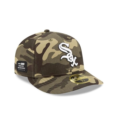 Green Chicago White Sox Hat - New Era MLB Armed Forces Weekend Low Profile 59FIFTY Fitted Caps USA7812630